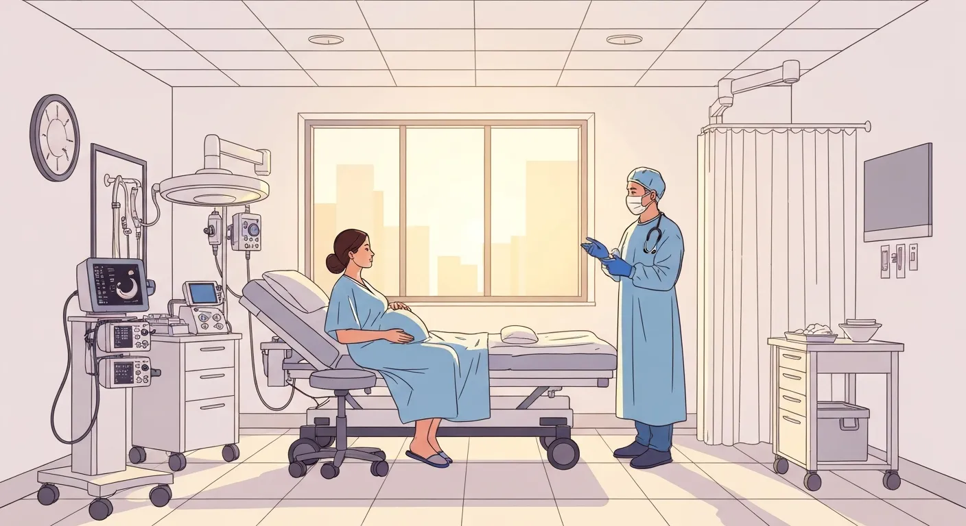 Female patient consulting with a gynaecologist at a modern Indian hospital about minimally invasive hysterectomy options