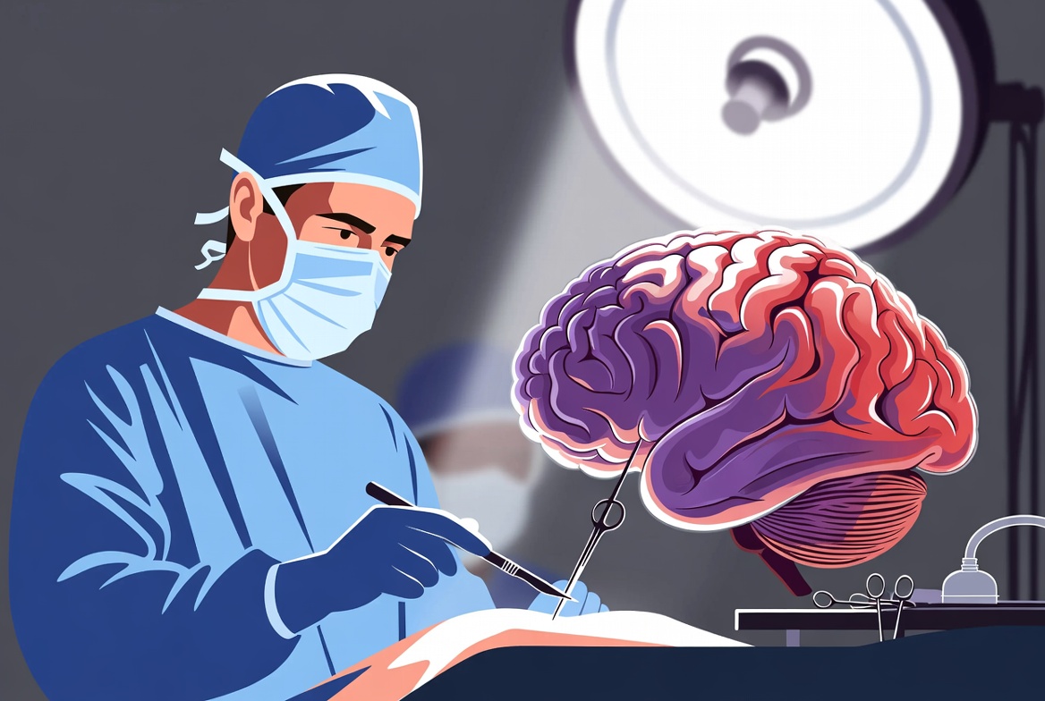 Neurosurgery illustration